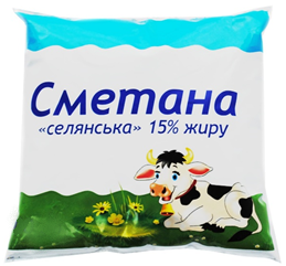 Сметана ВІДДІ 15%, 350г